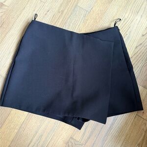 ZARA Black Wrap Skort